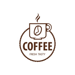 Coffee Shop Logo Design Element in Vintage Style for Logotype, Label, Badge and other design. Bean retro vector illustration.