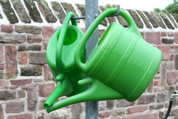 Grüne Gießkannen