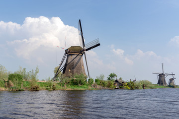 windmills at Kinderdijk in Holland, Netherlands