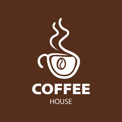 Coffee Shop Logo Design Element in Vintage Style for Logotype, Label, Badge and other design. Bean retro vector illustration.