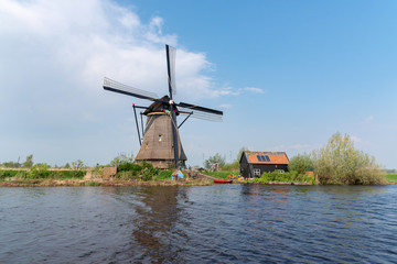 windmill at Kinderdijk in Holland, Netherlands - 216701033