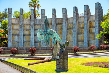In the center of Santa Cruz, the capital of Tenerife - The Victory Monument.