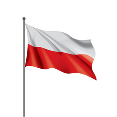 Fototapeta na wymiar Poland flag, vector illustration