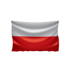 Poland flag, vector illustration