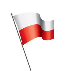 Poland flag, vector illustration