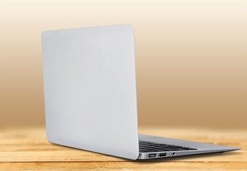 Laptop computer pc on background