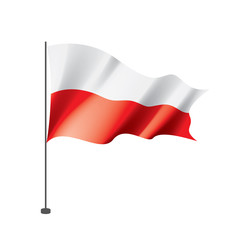 Poland flag, vector illustration