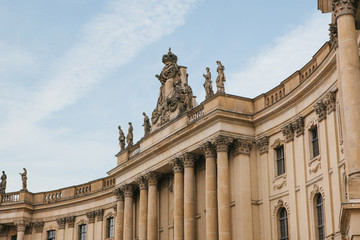 Fototapeta na wymiar Humboldt University against a blue sky on a summer day. Berlin, Germany.