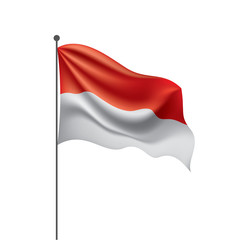 Indonesia flag, vector illustration