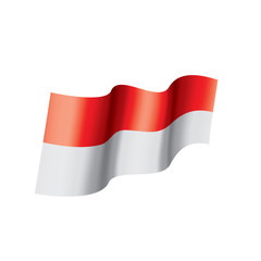 Indonesia flag, vector illustration