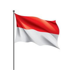 Indonesia flag, vector illustration