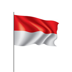 Fototapeta na wymiar Indonesia flag, vector illustration