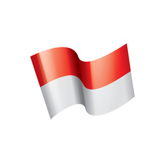Indonesia flag, vector illustration