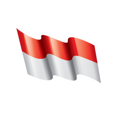 Indonesia flag, vector illustration