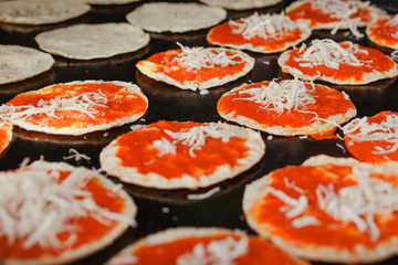 chalupas poblanas mexican food in puebla city spicy snack