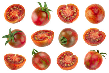 Naklejka premium Brown cherry tomatoes collection