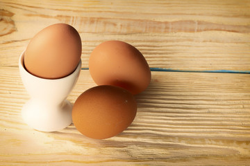 chicken eggs closeup