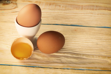 chicken eggs closeup