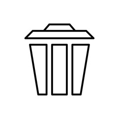 Trash can icon. Recycle bin icon. Outline Icon Linear Style
