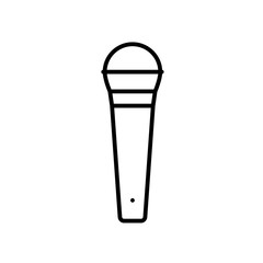Microphone vector icon. Outline Icon Linear Style
