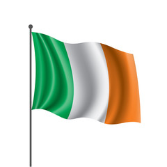 Ireland flag, vector illustration
