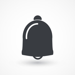 Bell sign line vector icon. Sound sign. Alarm hand bell symbol