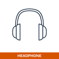 Headphones icon Flat.