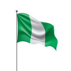 Nigeria flag, vector illustration