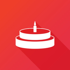 Birthday cake vector icon. Celebration sign. Party food symbol. Logo graphic design concept. Logotype, icon, template in web and print