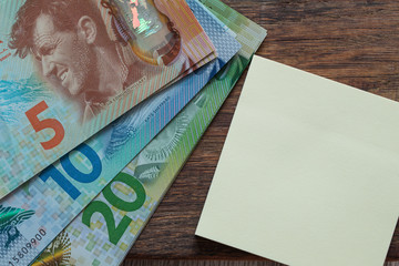 New Zealand dollars and unwritten paper