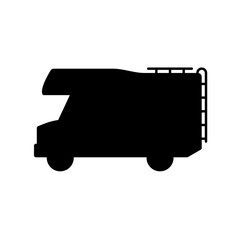 Camper | vector icon black silhouette