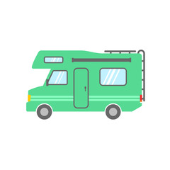 Camper | green vector icon
