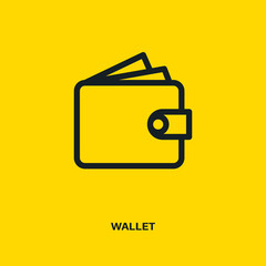 Obraz premium Line icon- wallet