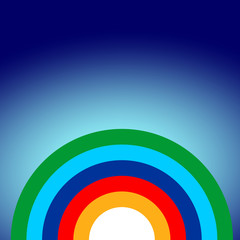 Obraz premium Tęcza w chmurach.