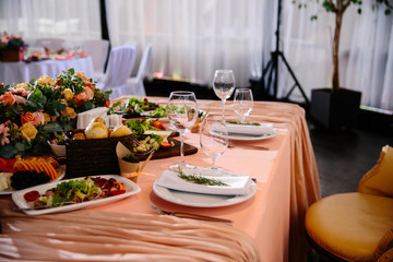 beautifully served table in a restaurant