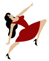 female happy dancer