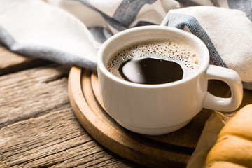 Coffee on a wooden table