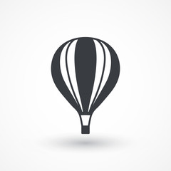 Air balloon line vector icon. Travel sign