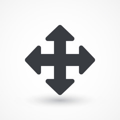 Arrows move vector icon. Direction sign
