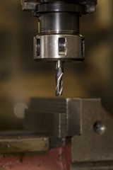 Milling mill drill cut cutting bit with vice for processing metal steel aluminum or plastic in a workshop