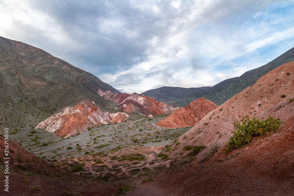 Sticker Mountains and landscape of Purmamarca - Purmamarca, Jujuy, Argentina