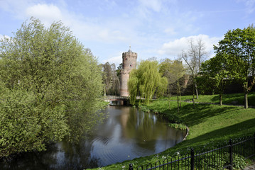 Fototapeta na wymiar Kronenburger Stadtpark in Nimwegen, Niederlande, Kronenburger Stadtpark in Nijmegen, Netherlands