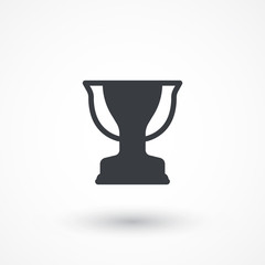 Award trophy vector icon. Winner achievement sign. Champion reward sign. Success symbol