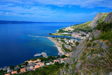 the town of Omis and the river Cetina