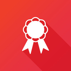 Award Ribbon vector icon. Winner achievement sign. Champion medal emblem. Success symbol