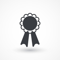 Award Ribbon vector icon. Winner achievement sign. Champion medal emblem. Success symbol
