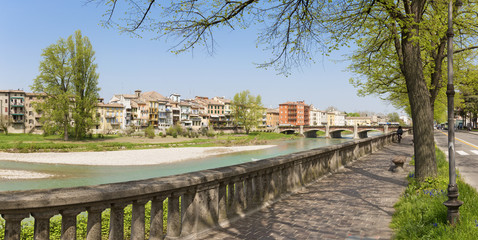 Fototapeta na wymiar Parma - The Riverside of Parma river.