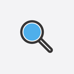 Magnifying glass icon.  Search icon. Zoom sign