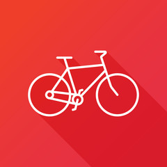 Bicycle vector icon. Healthy sport sign. Transportation symbol