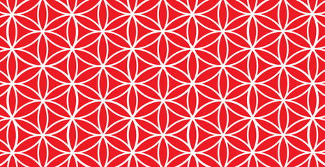 Fototapeta premium Red Connecting Circles Background
